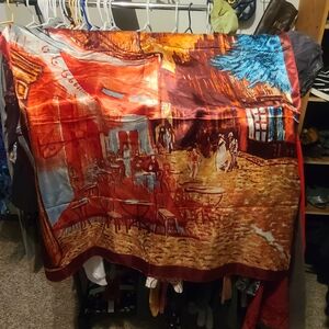 Elegant Multicolor Artistic Scarf